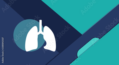 Respiratory System Symbolism: A Modern Visual Depiction Of Pulmonary Health And Anatomy