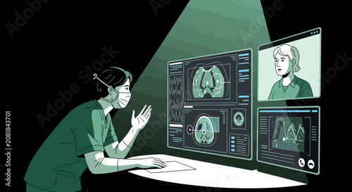 Remote Medical Consultation Depicted: A Modern Healthcare Approach With Telemedicine Technology