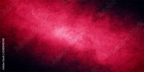 Red grunge textured wall background with vintage aged paper, dark rough paint pattern and abstract grunge backdrop illustration