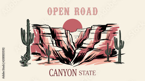Cuadro en lienzo Canyon state landscape