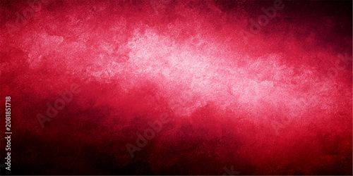 Dark vintage grunge red textured wall background with blank copy space, aged distressed paper wallpaper design, retro antique rough grungy backdrop