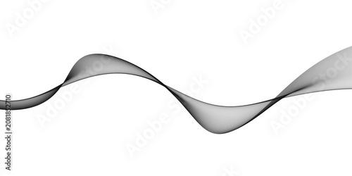 Abstract business background with flowing dark grey line wave, sleek modern concept for design