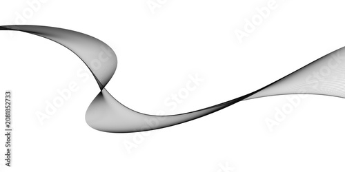 Abstract business background with flowing grey line wave