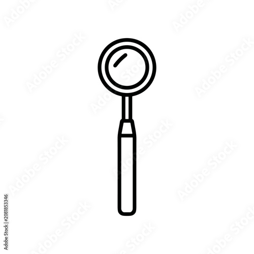 Cuadro en lienzo Magnifying glass with handle.