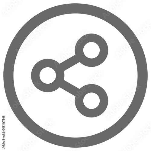 vector share icon with circle
