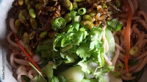 Plats asiatique dans un restaurant