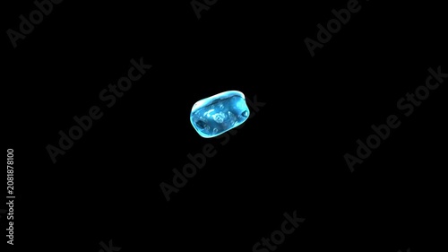 Liquid Water Bubble Dash Symbol Loop on Alpha Background