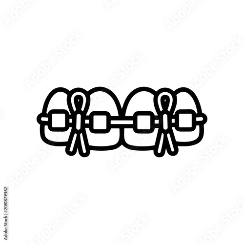 Orthodontic dental braces appliance.