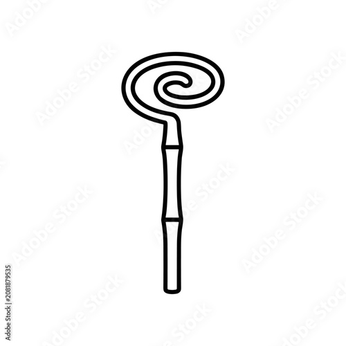 Detailed drawing of a spiral tool.