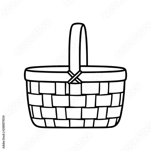 Woven Basket with Handle.