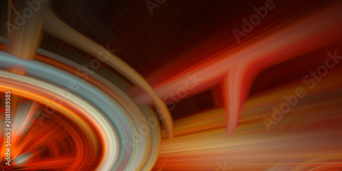 Obraz na plátně Dynamic background with swirling motion blur trails of intense red and orange light emanating from corner in fluid energy art