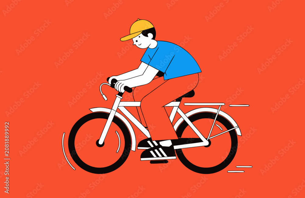 Obraz premium cyclist riding a bike
