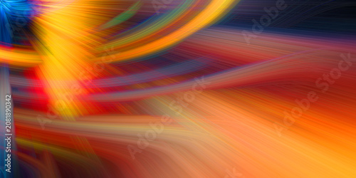 Obraz na plátně Dynamic energy rays with explosive light motion effects in fiery orange red and blue hues creating abstract motion backdrop