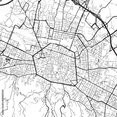 Bild auf Leinwand Bologna Italy city map vector illustration