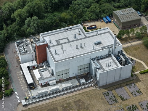 Pharmaceutical Manufacturing Facility Seen From Above During Daytime