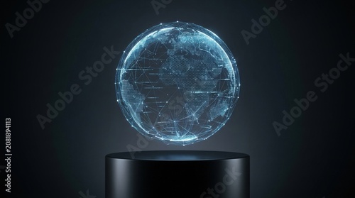 Futuristic Digital Globe Representation