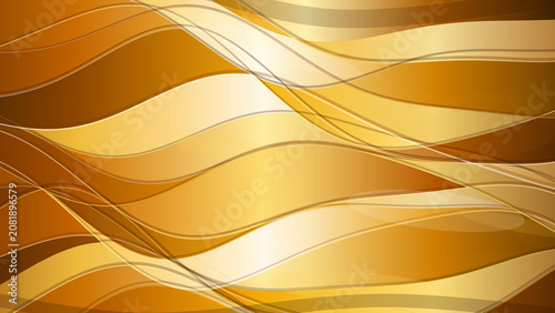 Canvastavla Elegant flowing liquid gold waves with soft highlights and smooth curvature creating luxurious premium surface aesthetic