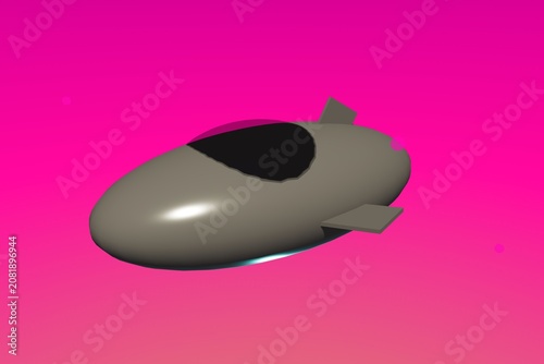 Futuristic autonomous flight pod with aerodynamic concept vehicle design isolated on professional background for advanced transportation innovation design

