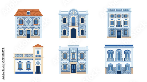 Portuguese Azulejo Houses: Traditional Architecture Collection
