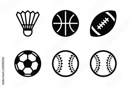 Collection of sports ball icons