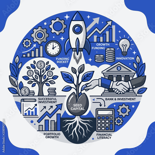 Startup Seed Capital Growth Funding Rocket Business Innovation Investment