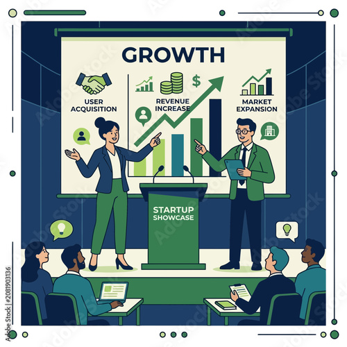 Startup Showcase Presenting Business Growth And Market Expansion Strategies