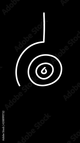 Single vertical white line on black background.