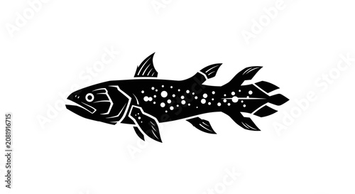 Black Fish with White Spots.
