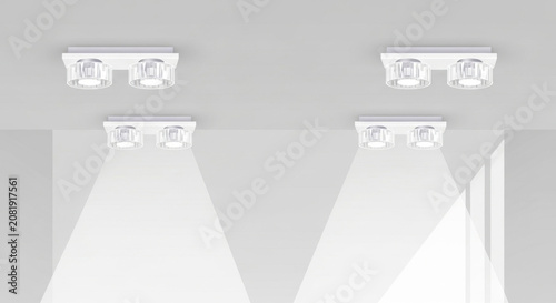 Modern White Ceiling Lights Creating Ambient Illumination