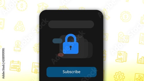 Paywall block vector UI screen