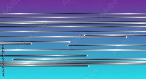 Abstract Metallic Horizontal Lines With Dynamic Gradient Background For Modern Digital Design Concept