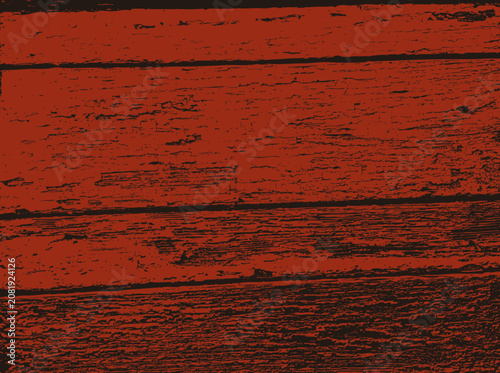 Background with texture of old red wood Stock Vector