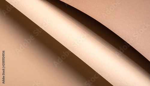 Minimalist abstract beige folded fabric texture background.