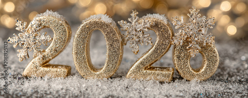 Frost dusted golden typography 