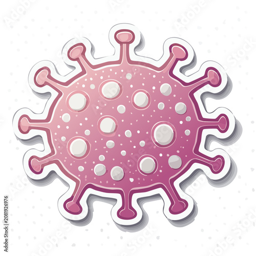Pink Coronavirus Vector Illustration