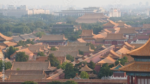 The forbidden city view which is located in Peking of the China