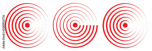 Foto Black concentric circle set