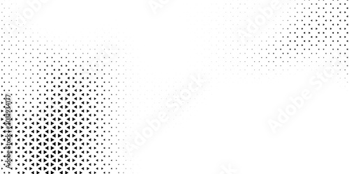 Triangle Shapes Vector Abstract Geometric Technology Background. Radial Composition Halftone Frame Triangular Retro Simple Pattern. Minimal Style Dynamic Tech Wallpaper