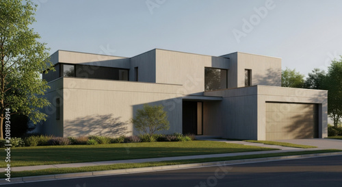 Modern Minimalist Luxury Residence With Clean Architectural Lines And Landscaping