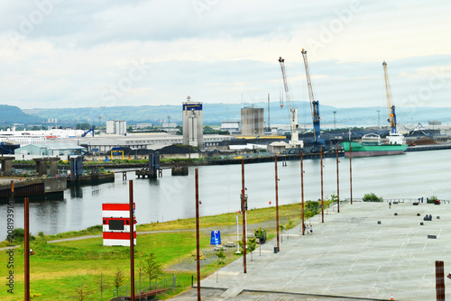 Schilderij op canvas The port og Belfast in Northern Ireland, where the RMS Titanic was built