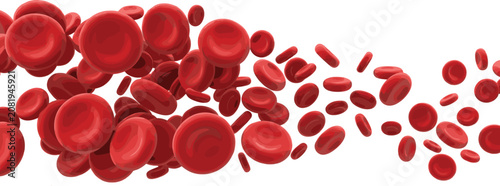 Photos Red Blood Cells Vector Illustration with Realistic 3D Flowing Blood Cell Design