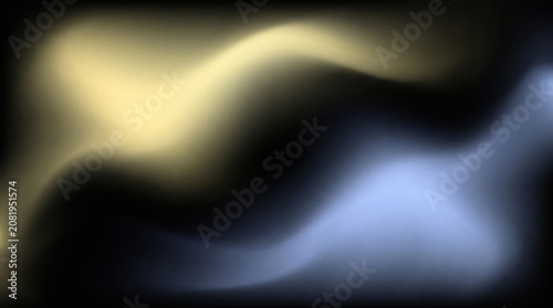 Abstract blurred light waves with soft dark background