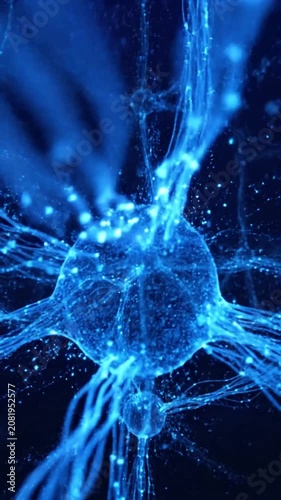 Dynamic Visualization of Neural Networks and Synaptic Connectivity in a Futuristic Digital Environment