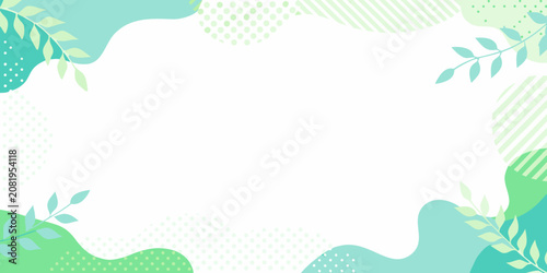 Floral ornament with abstract shapes and a white background