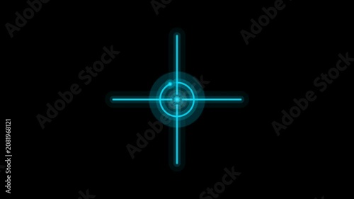 Crosshair charge ring power-up animation with alpha channel