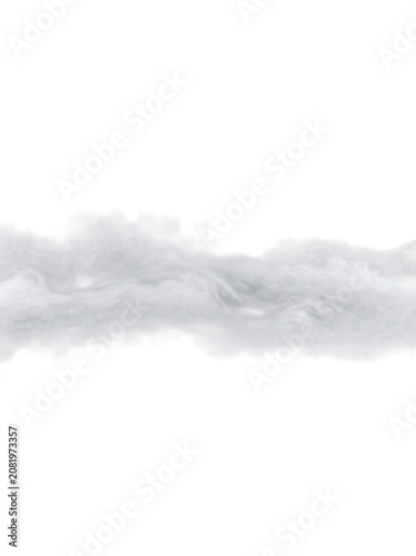 Wispy clouds floating across a clear white background, ethereal and light