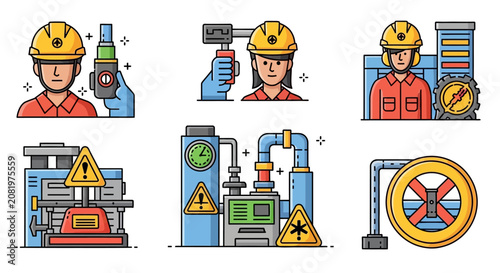 Industrial Workers with Safety Gear