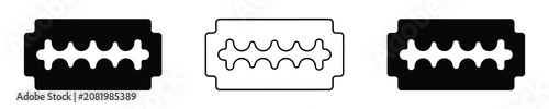 Cuadro en lienzo Razor Blade Silhouette