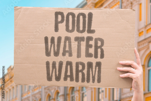 Fotografie "Pool water warm" Swimming no longer offers cool relief