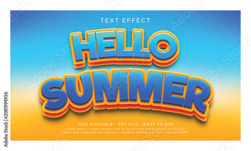 Foto Hello summer editable text effect